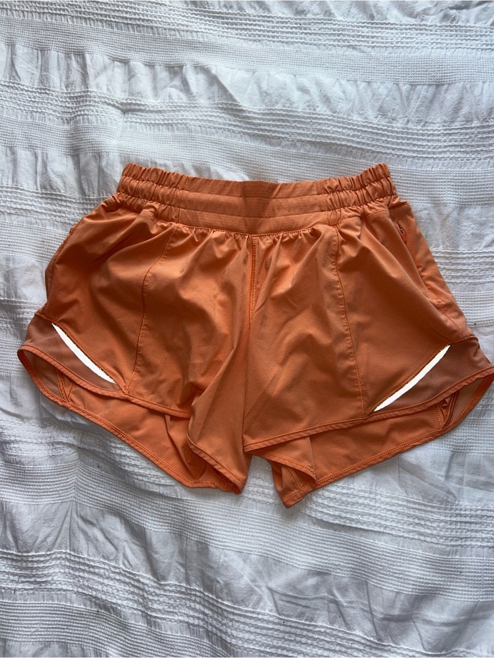 lululemon athletica Orange Split-Hem Running Shorts